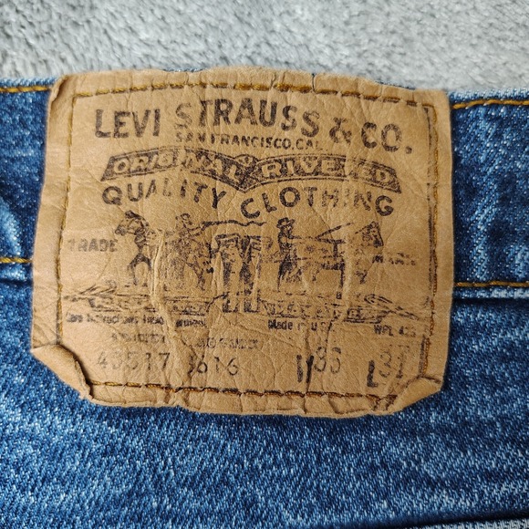 VTG Levis Shorts Men's 33 Blue 517 Cut‎ Off Jean Shorts Made In USA Denim - Picture 9 of 12